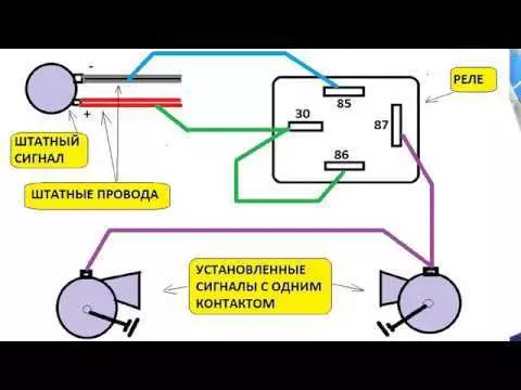 Простой способ подключить сигнал без использования реле на ВАЗ