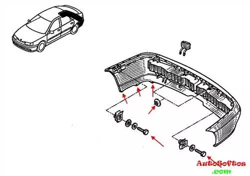Как снять задний бампер Renault Laguna 1 - все необходимые шаги