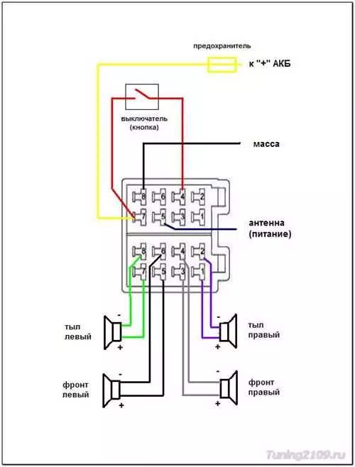 Магнитола Supra SCD 308U - подключение и схема